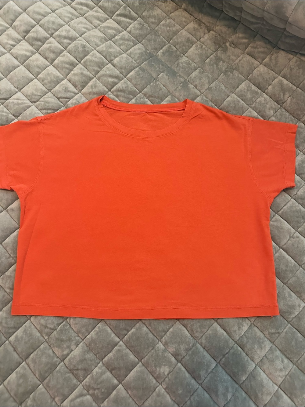 lululemon athletica Vibrant Orange Cropped Tee